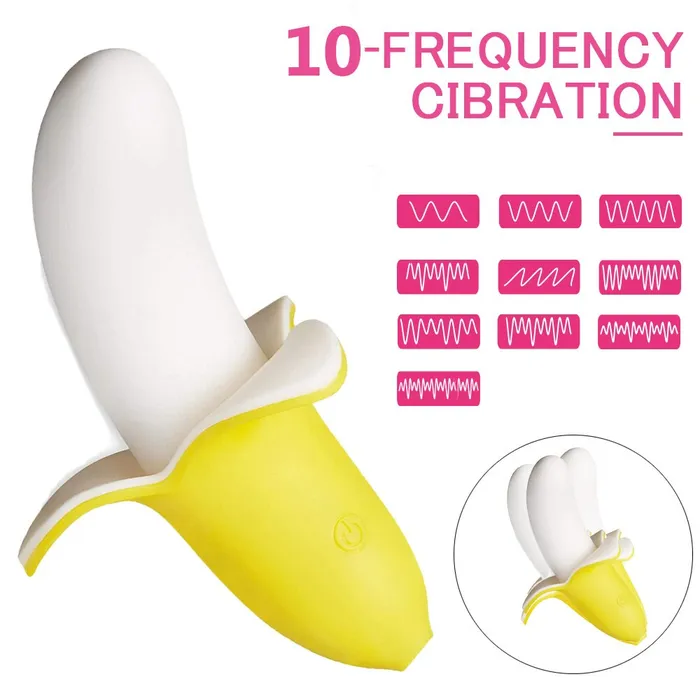 Female Sex Toys Banana Bliss Vibrator Gspot Vaginal Stimulator Clitoral Vibrator Soft Silicone Dildo Female Masturbator Adult Sex Toy for Woman CupidSecrets