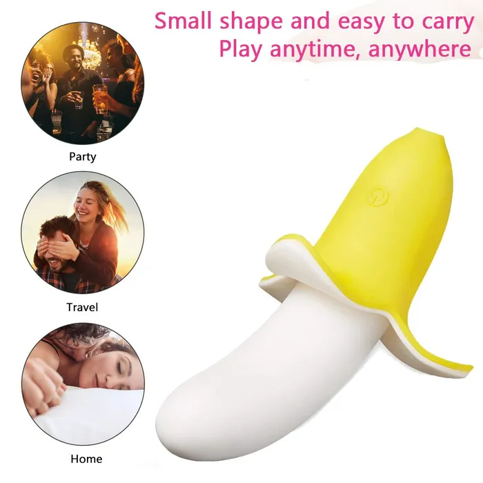 Female Sex Toys Banana Bliss Vibrator Gspot Vaginal Stimulator Clitoral Vibrator Soft Silicone Dildo Female Masturbator Adult Sex Toy for Woman CupidSecrets