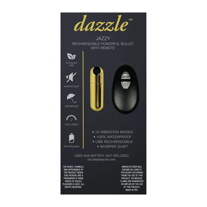 Female Sex Toys Dazzle Jazzy Gold Bullet Castle Megastore