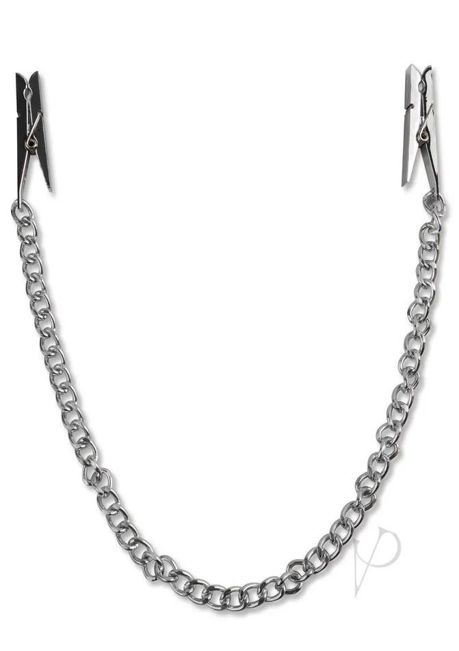 Fetish Fantasy Series Anal Ff Nipple Chain Clips Silver