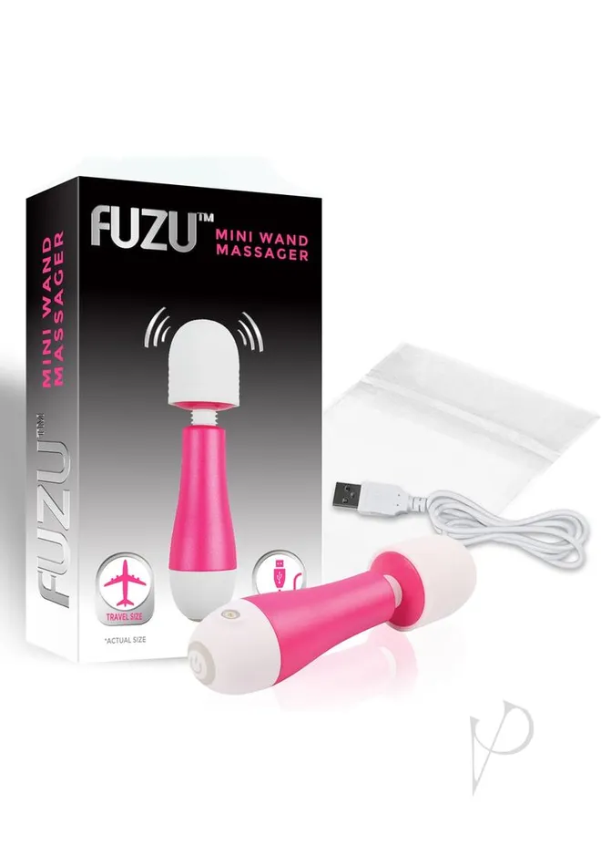 Fuzu Recharge Mini Wand Pink Fuzu Vibrators