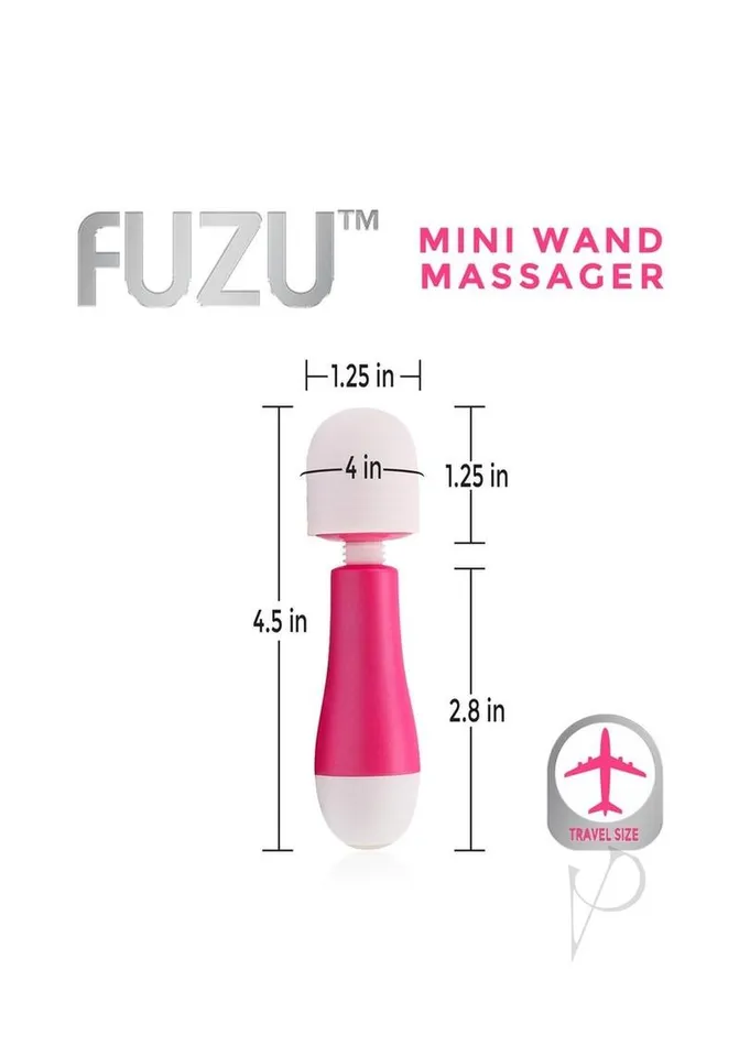 Fuzu Recharge Mini Wand Pink Fuzu Vibrators