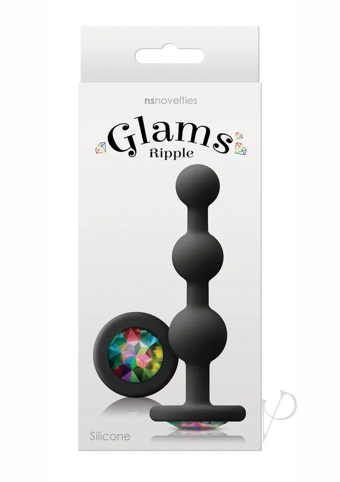 Glams Anal Glams Ripple Rainbow Gem Black