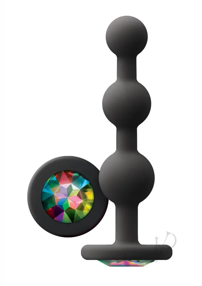 Glams Anal Glams Ripple Rainbow Gem Black