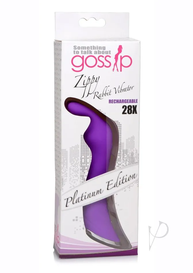 Gossip Vibrators Gossip Zippy Rabbit Vibrator Purple
