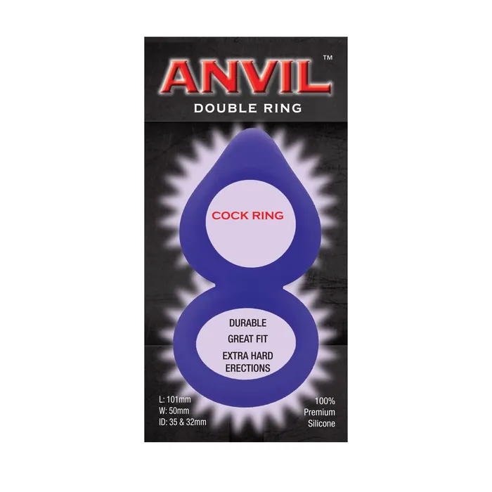 HWIC Dildos Anvil GlowintheDark Purple Double Ring