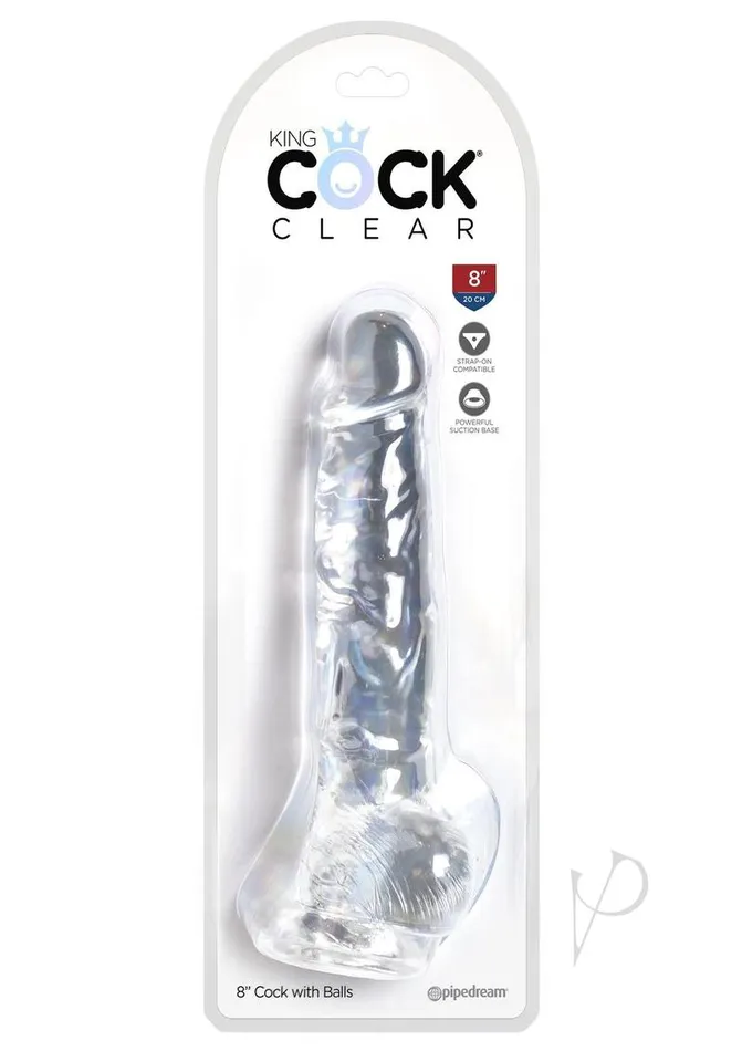 Kc 8 Cock Wballs Clear King Cock Dildos