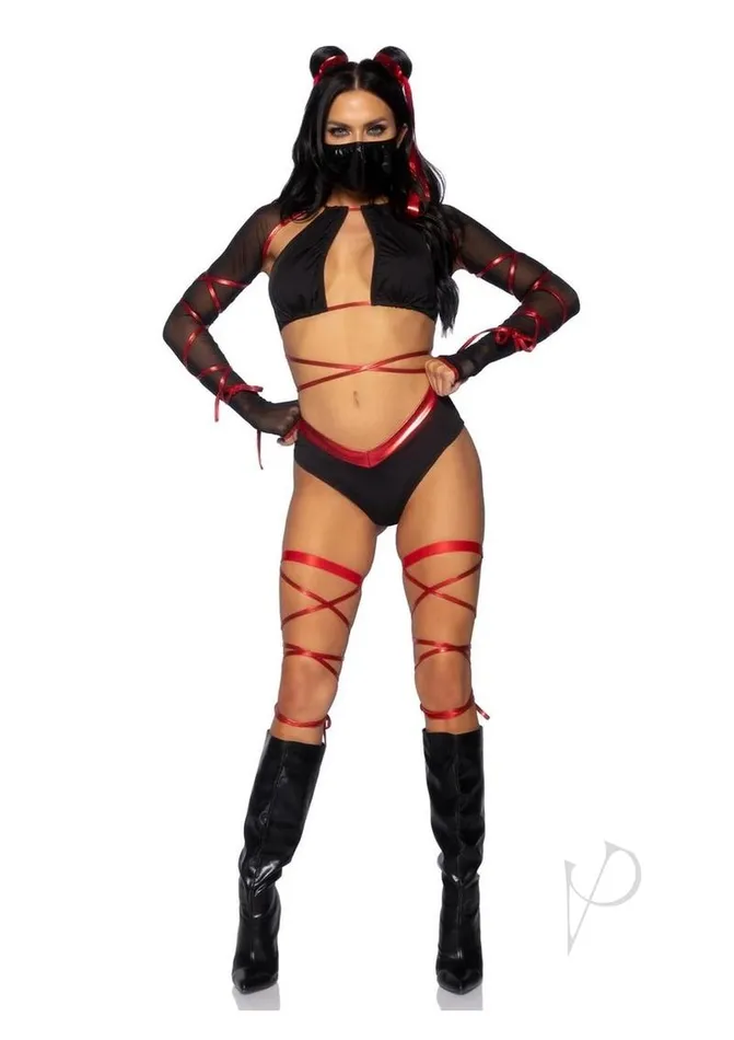 Leg Avenue Vibrators Lethal Ninja 5pc Lg Blkred