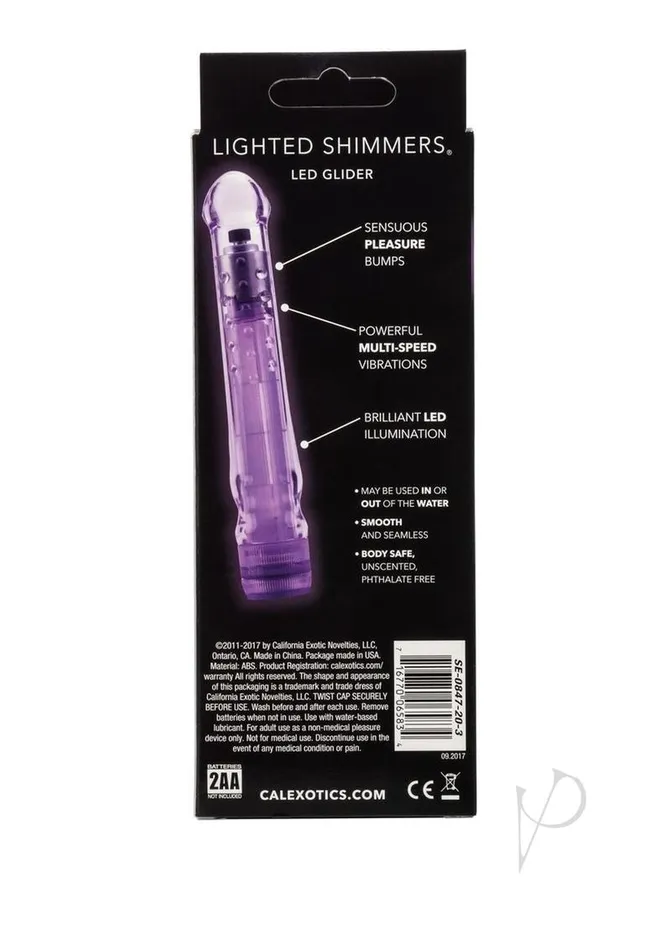 Lighted Shimmer Led Glider Purple Lighted Shimmers Vibrators