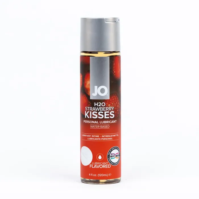 Lubricants JO H2O Strawberry Kisses Flavored Lubricant 4 oz Castle Megastore