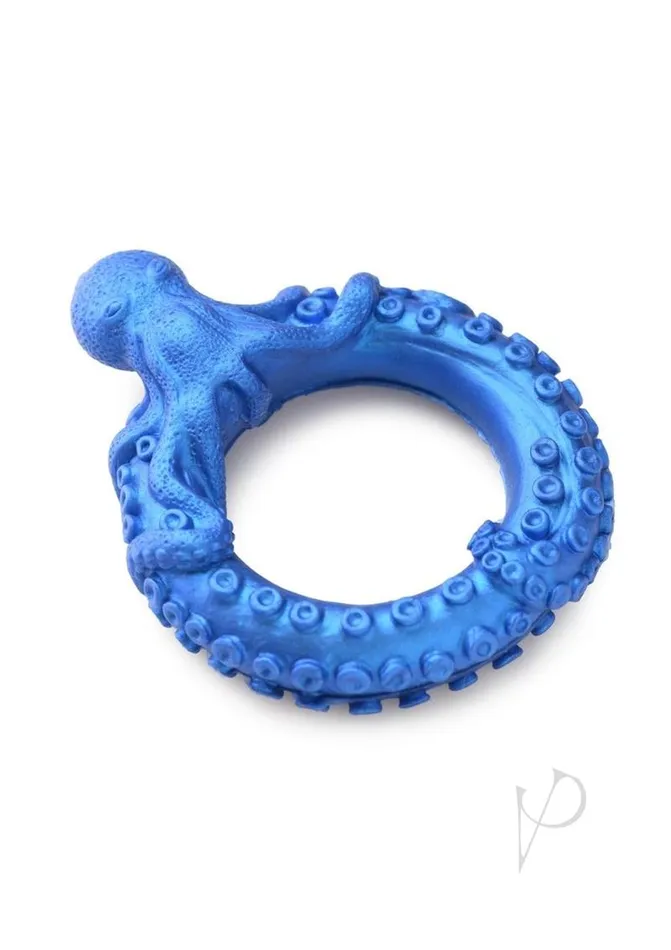Male Sex Toys Creature Cocks Poseidons Octo Ring Silicone Cock Ring Blue Creature Cocks