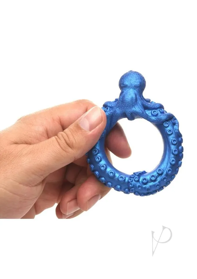 Male Sex Toys Creature Cocks Poseidons Octo Ring Silicone Cock Ring Blue Creature Cocks